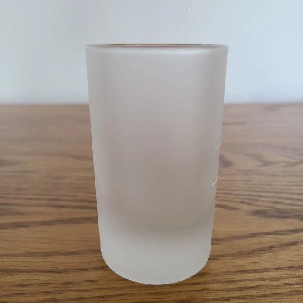 Jagermeister Collectible German Frosted 4cl Tall Shot Glass White Stag Logo